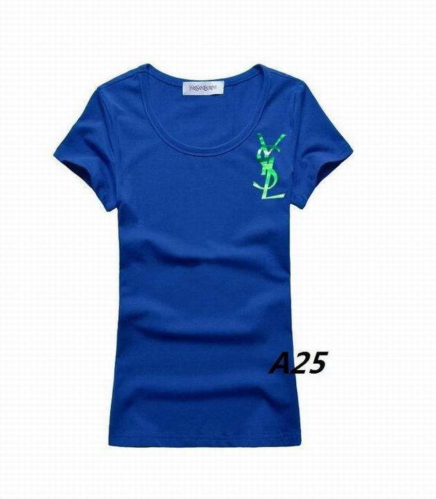 YSL short round collar T woman S-XL-119